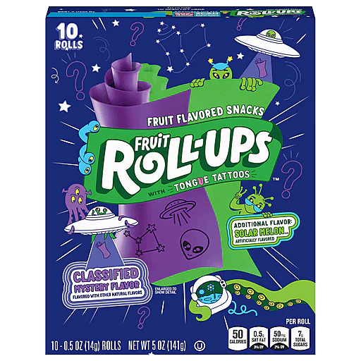 Betty Crocker Confec. - Fruit Roll-Ups Mystery Flavor Space Theme 10CT (10 x 5oz)
