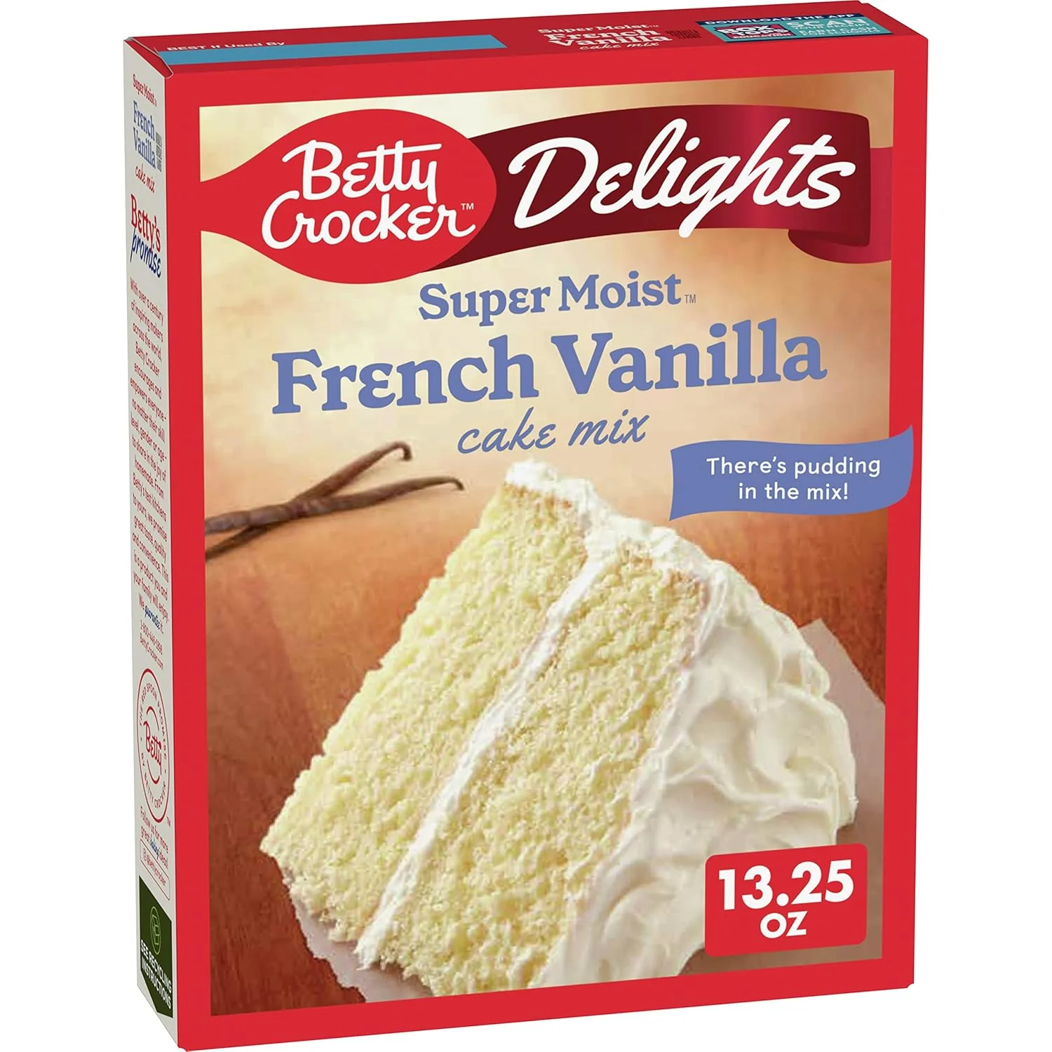 Betty Crocker - Delights Super Moist Cake Mix French Vanilla (12 x 13.25oz)
