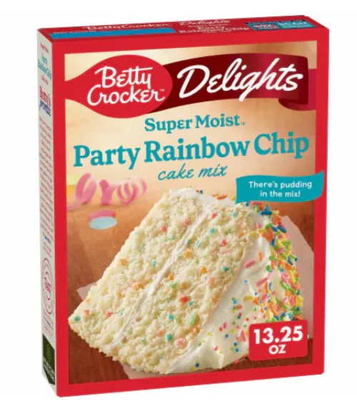 Betty Crocker - Delights Super Moist Cake Mix Party Rainbow Chip (12 x 13.25oz)