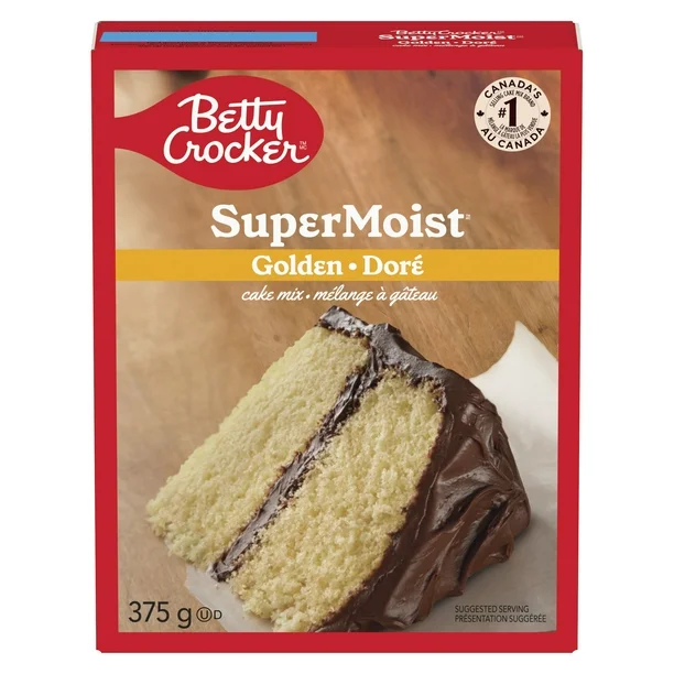 Betty Crockers - Supermoist Cake Mix Golden (12 x 375g)