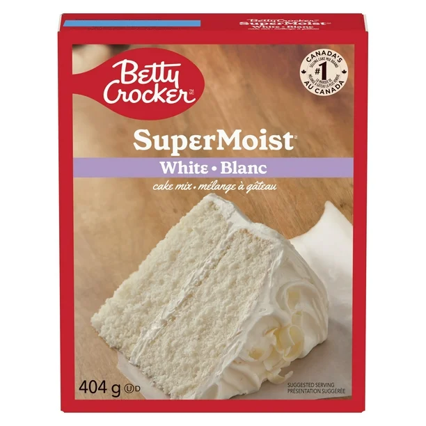 Betty Crockers - Supermoist Cake Mix White (6 x 404g)