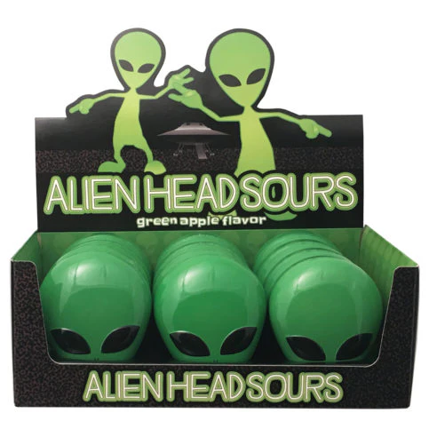 Boston America Confect. - Alien Head Sours (10 x 12 x 1oz)