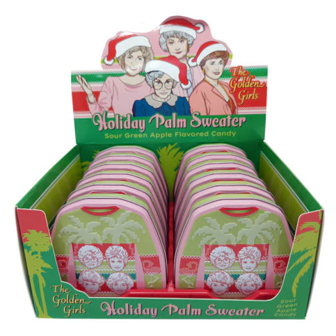Boston America Confect. - Golden Girls Palm Sweater Tin (10 x 12 x 1.5oz)