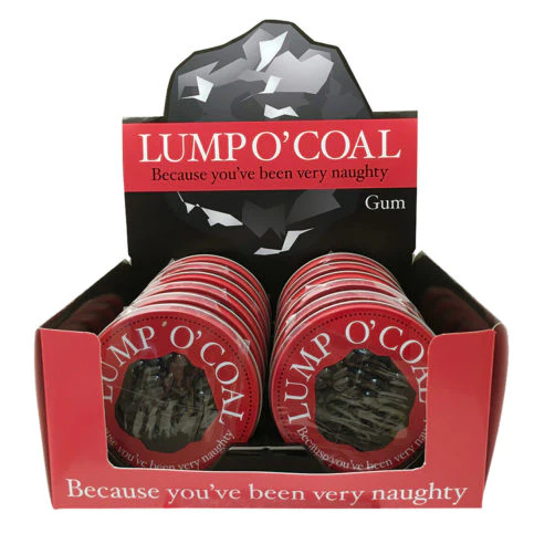 Boston America Confect. - Holiday Lump Of Coal Bubblegum (10 x 12 x 1oz)
