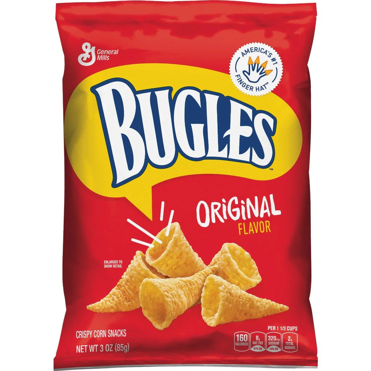 Bugles - Crispy Corn Snacks, Cinnamon Sugar (6 x 3oz)