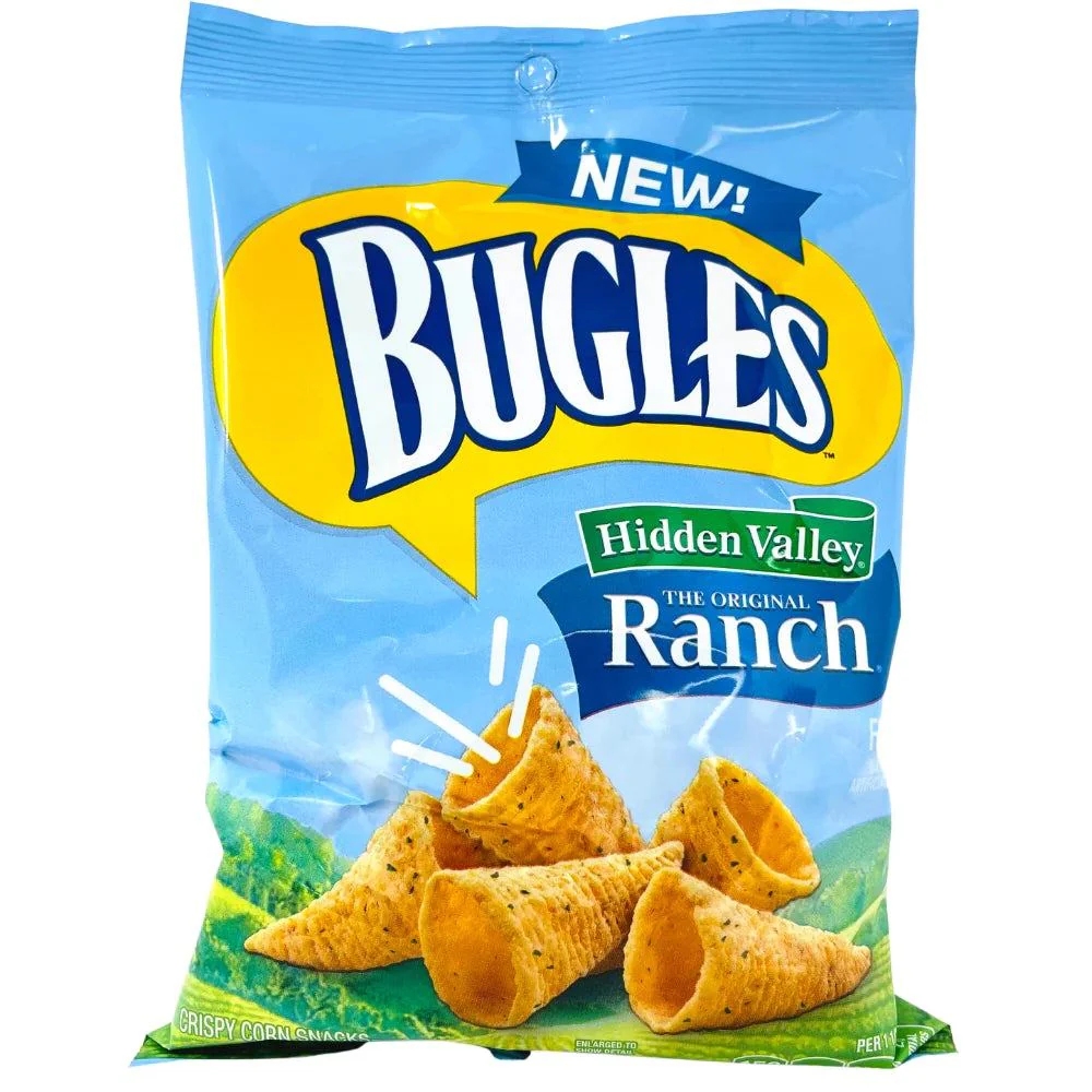 Bugles - Crispy Corn Snacks, Hidden Valley Ranch (6 x 3oz)