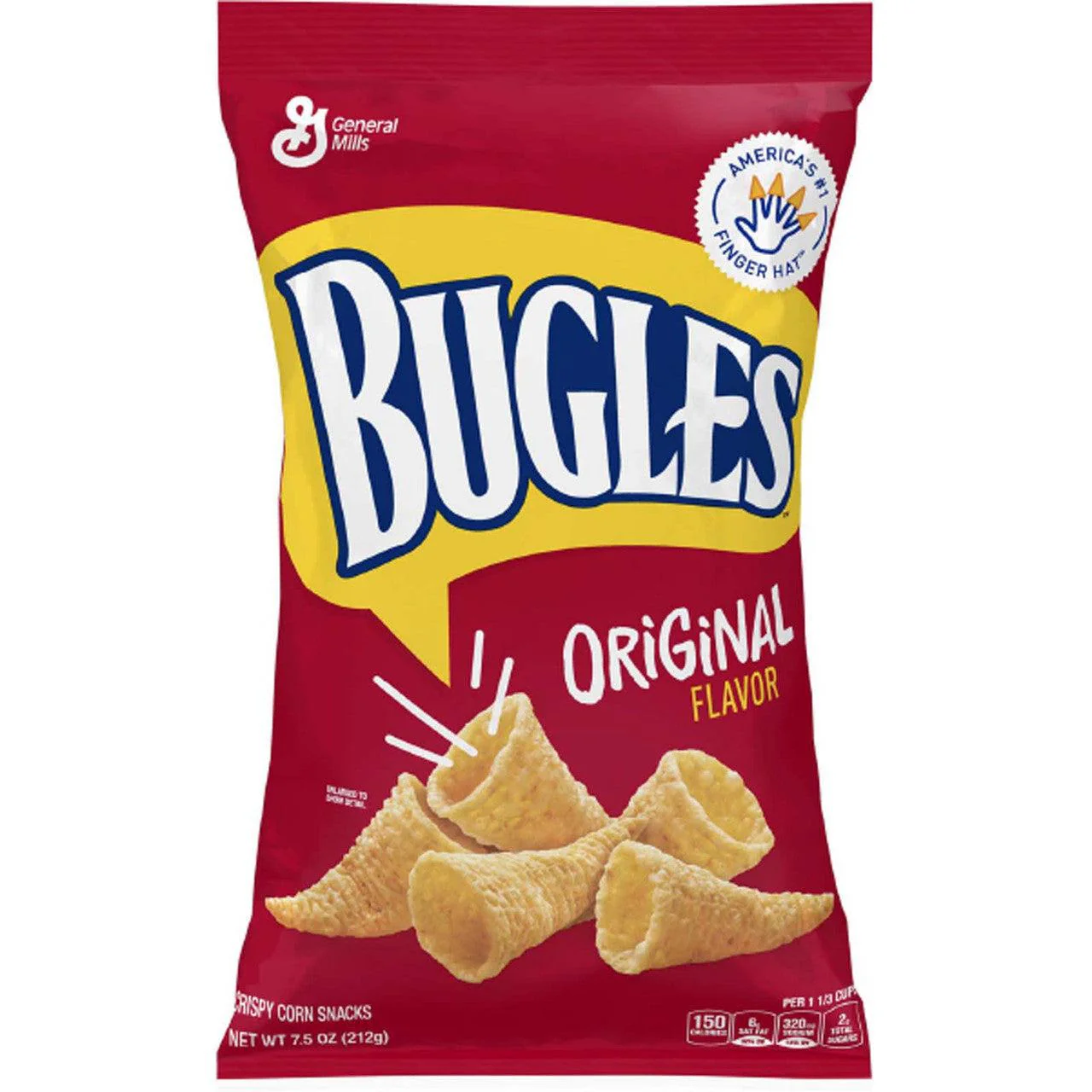 Bugles - Crispy Corn Snacks, Original (8 x 7.5oz)