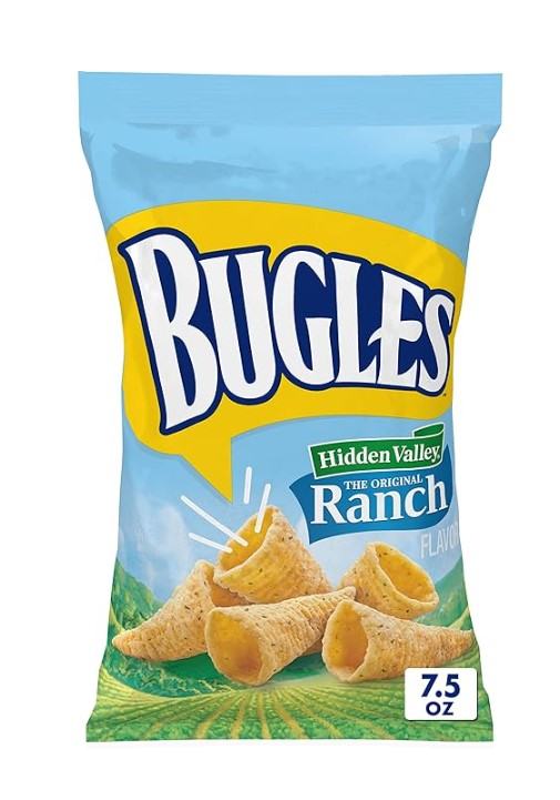 Bugles - Crispy Corn Snacks, Ranch (8 x 7.5oz)