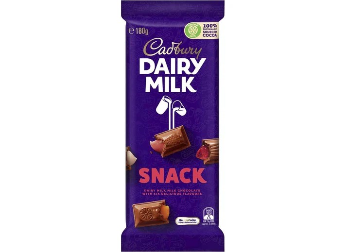 Cadbury - Dairy Milk Snack (4 x 15 x 180g)
