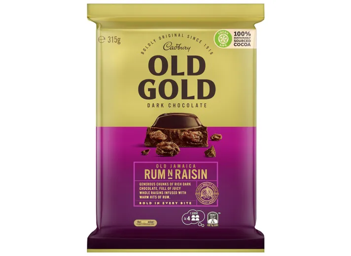 Cadbury - Old Gold Jamaica Rum & Raisin Block (4 x 11 x 315g)