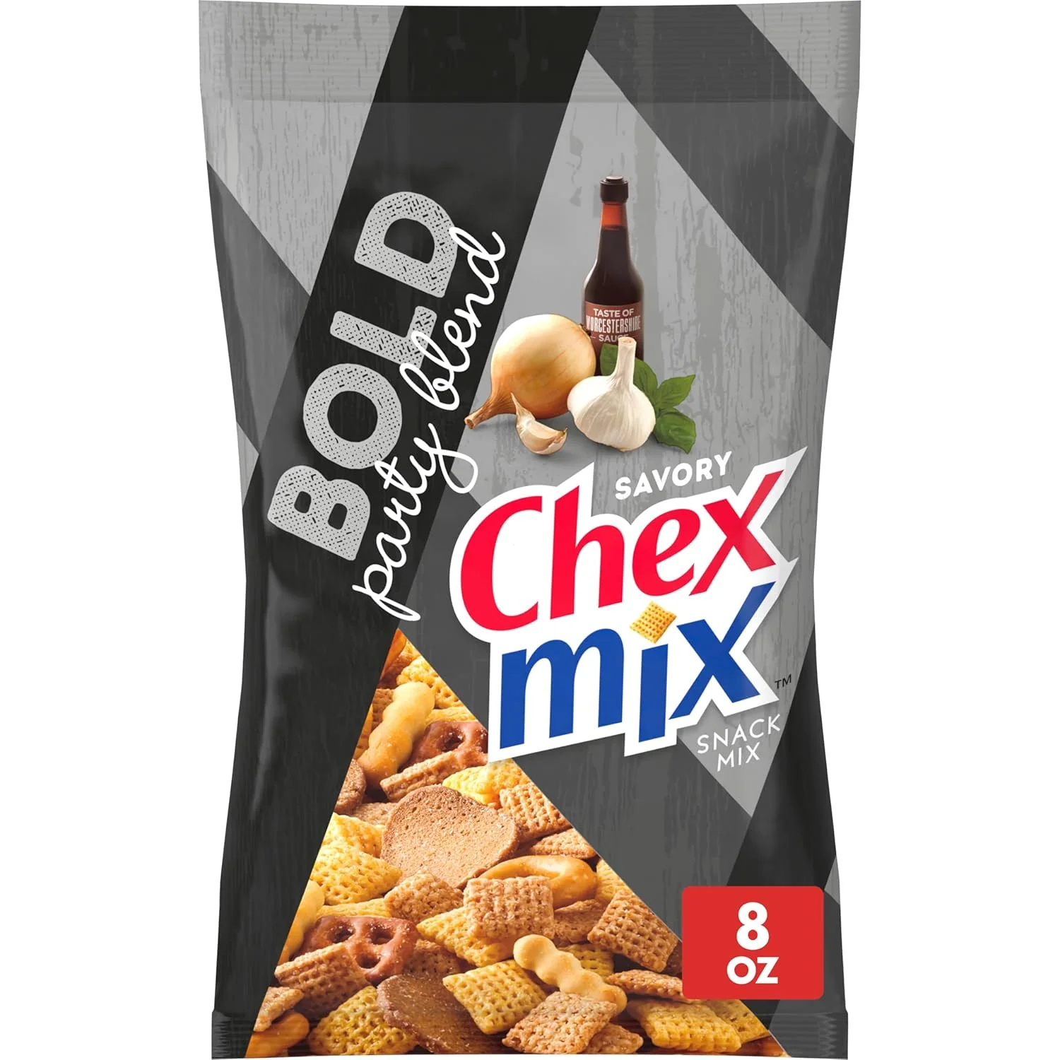 Chex Mix - Savory Snack Mix, Bold Party Blend (12 x 8oz)