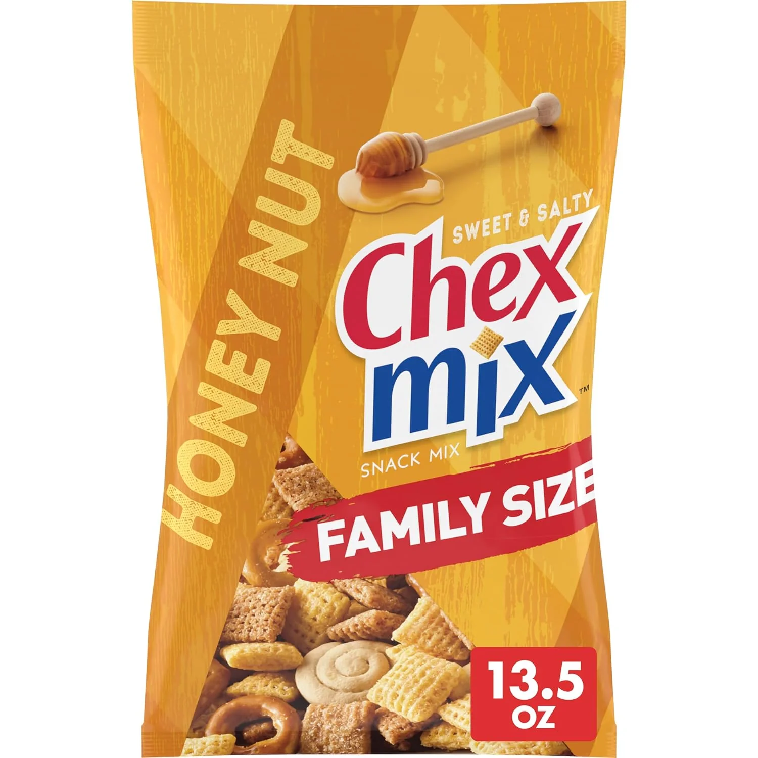 Chex Mix - Savory Snack Mix, Honey Nut Family Size (8 x 13.5oz)