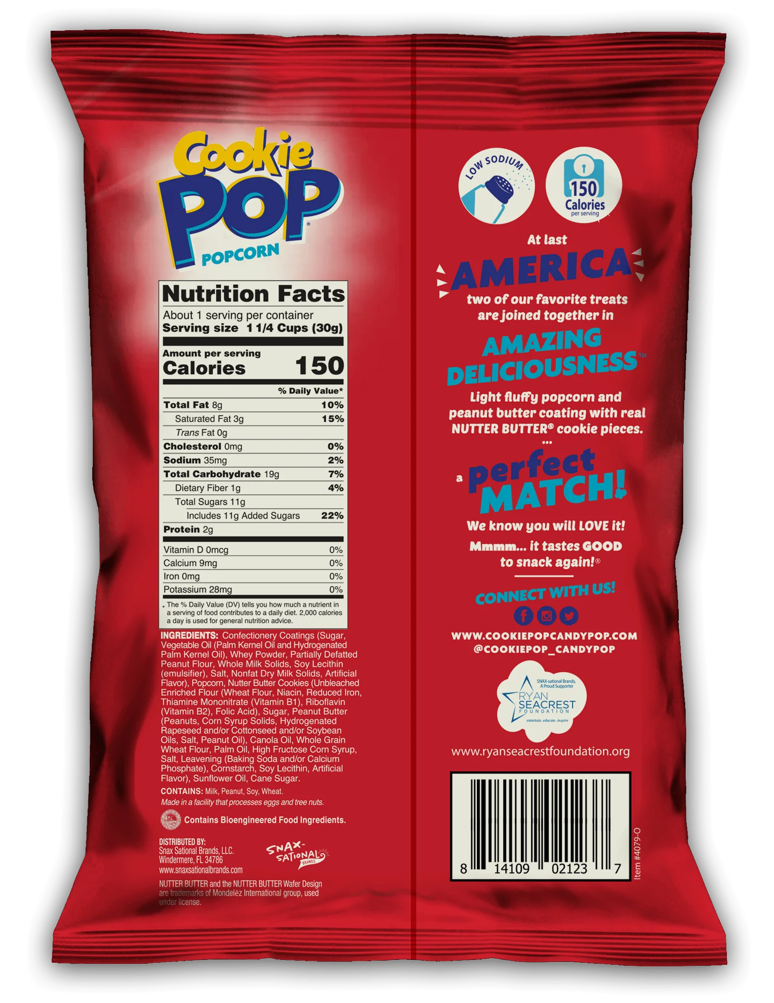 Cookie Pop - Nutter Butter (6 x 8 x 1oz) - Image 2