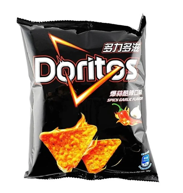 Doritos Corn Chips - Garlic Chili Flavor (12 x 68g)