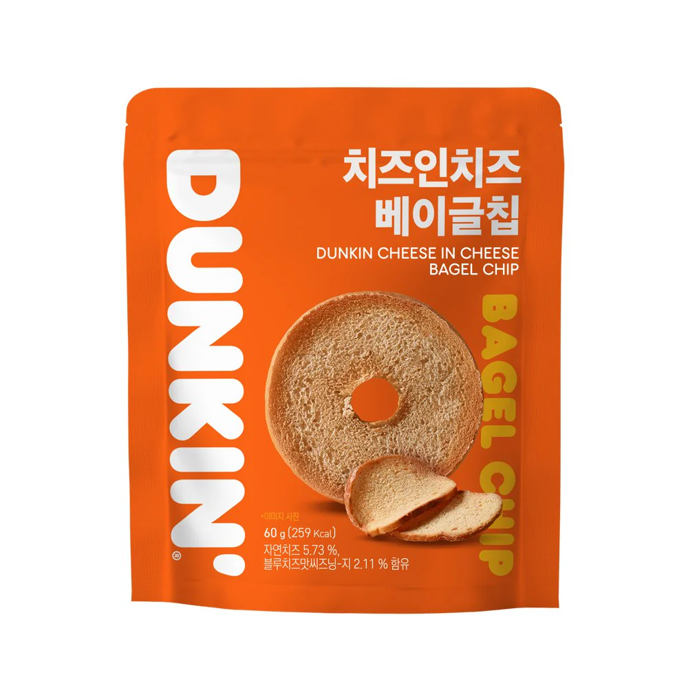 DUNKIN Cheese In Cheese Bagel Chips (6 x 60g)