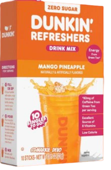 Dunkin' Refreshers - Mango Pineapple Single To Go Drink Mix 10ct (12 x 0.81oz)