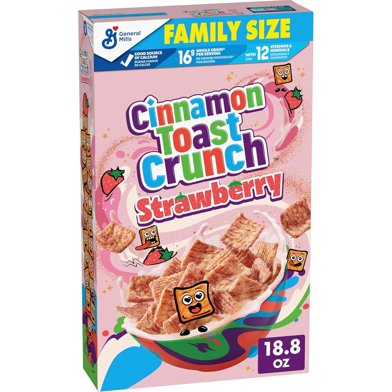 General Mills Cereal - Cinnamon Toast Crunch Cereal Strawberry Family Size (5 x 18.8oz)
