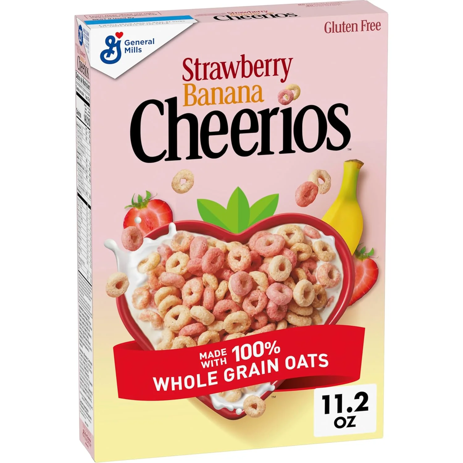 General Mills Cereal - Strawberry Banana Cheerios Cereal Medium Size (12 x 11.2oz)