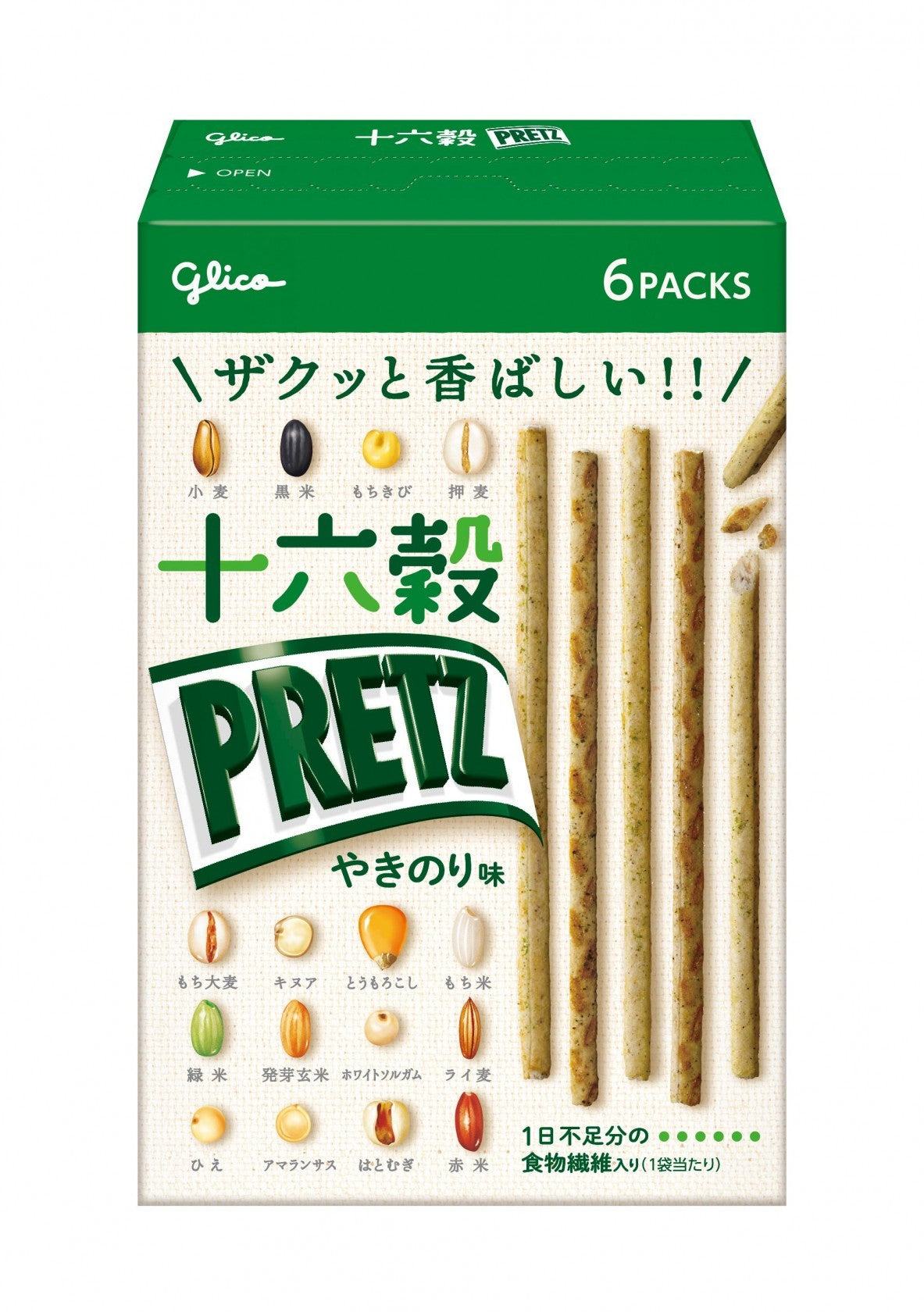 GLICO 16 Grains PRETZ Snack Yaki-Nori 5 x (10 x 60g)