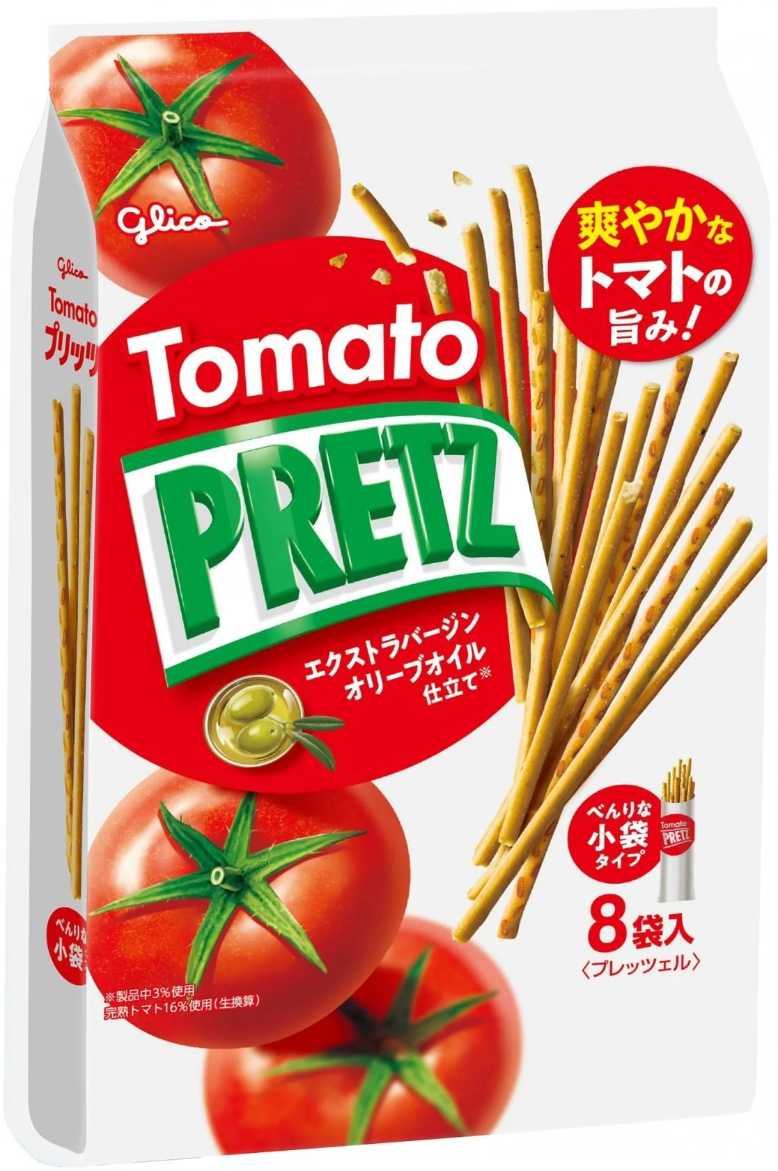 GLICO PRETZ Snack Tomato 6 x (8 x 110g)