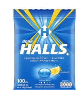 HALLS Candy In Bag Lemon Lime (36 x 100pcs)