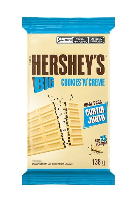Hershey's Chocolate Bar Big Size Cookies N Cream (48 x 138g)