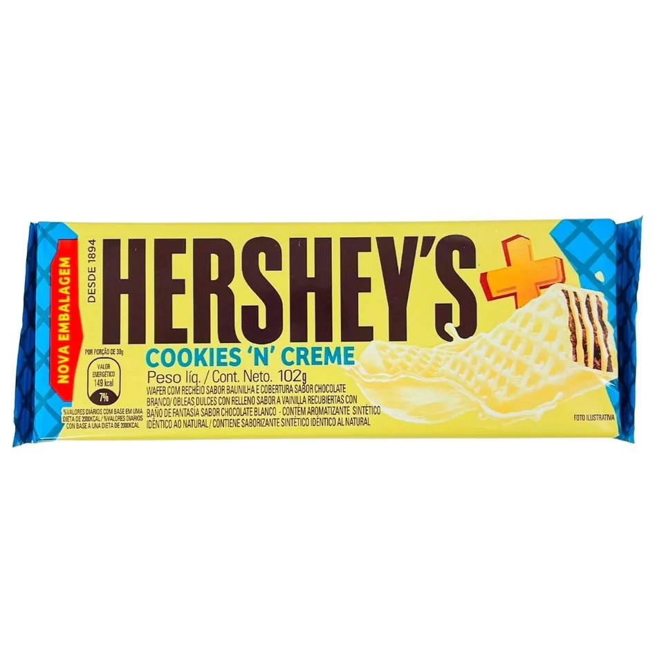 Hershey's Chocolate Wafer Cookies & Cream (48 x 102g)