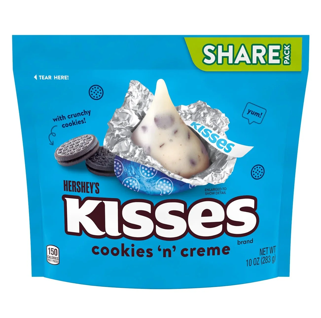 Hershey's - Kisses Cookies and Creme Peg (8 x 10oz)