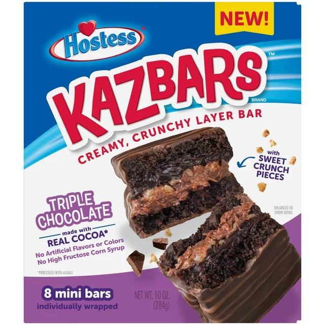 Hostess - Kazbars Triple Chocolate Multi Pack 8ct (6 x 10oz)