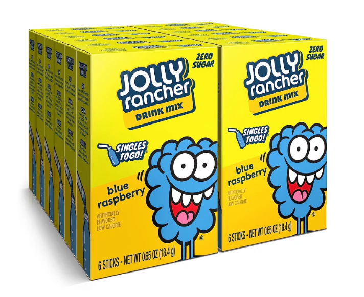 Jolly Rancher - Blue Raspberry Single To Go Drink Mix 6ct (12 x 0.65oz)