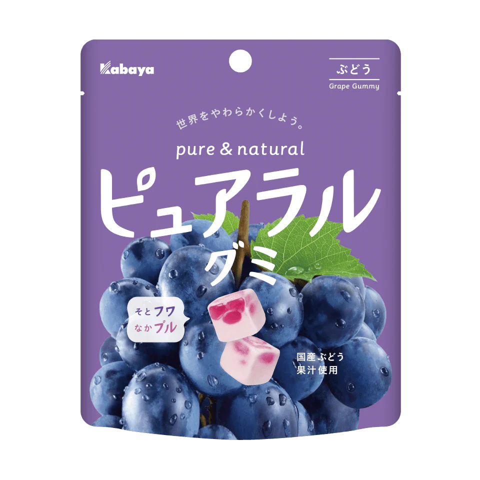 KABAYA Pure & Natural Gummy Grape 8 x (12 x 58g)