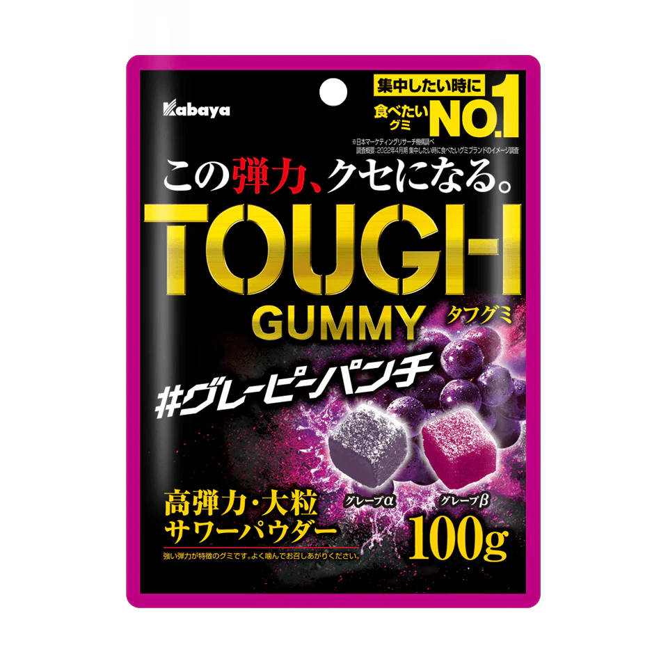 KABAYA Tough Gummy Grape Punch 6 x (12 x 100g)
