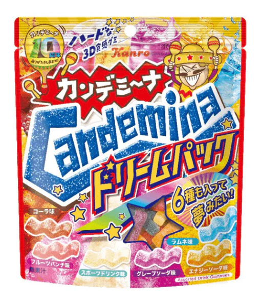 KANRO Candemina Hard Gummy Dream Pack 4 x (4 x 152g)