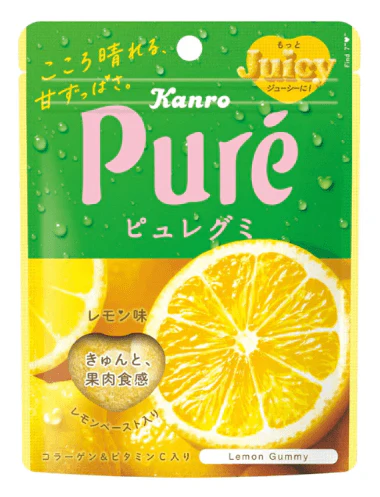 KANRO Pure Gummy Lemon 6 x (12 x 56g)