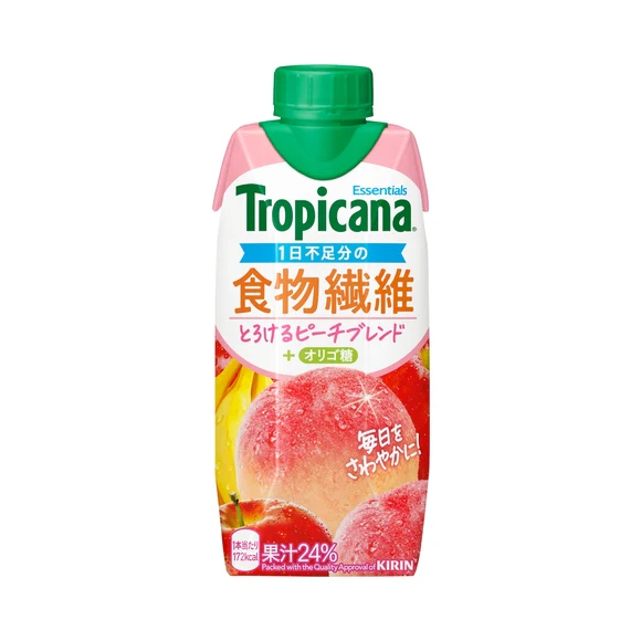 Kirin Tropicana Essentials Dietary Fiber Peach Blend (12 x 330ml)