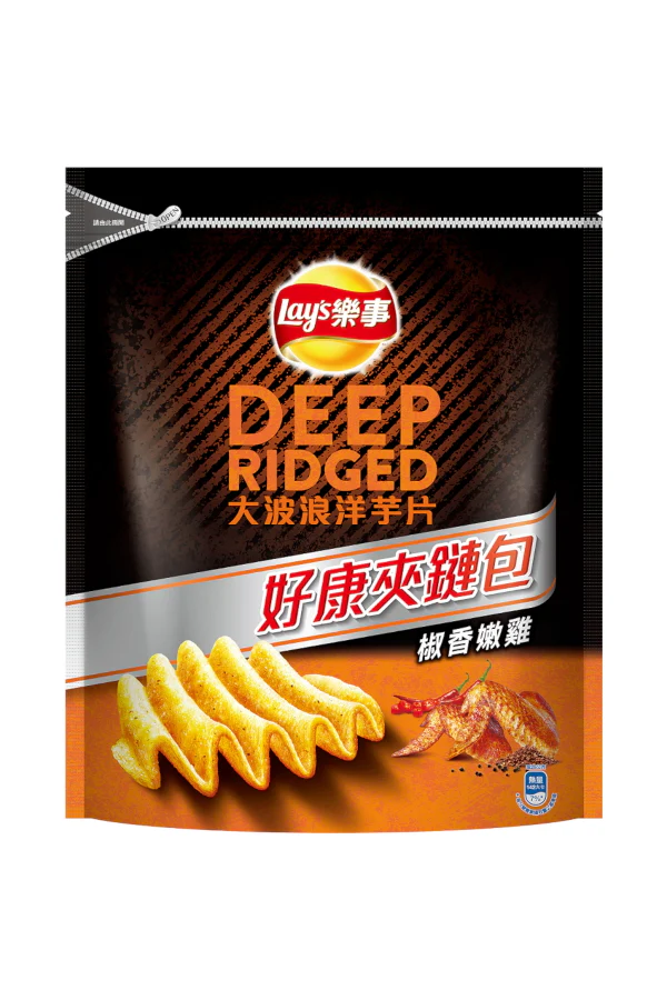 Lay’s Deep Ridged Potato Chips - Chili Chicken Flavor Zipper Bag (6 x 211g)