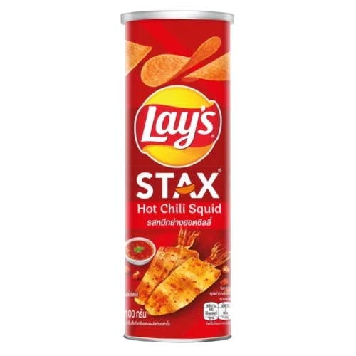 Lay's Stax - Hot Chilli Squid Potato Chips (16 x 100g)