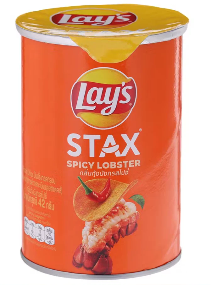 Lay's STAX - Mini Canister Spicy Lobster (24 x 42g)