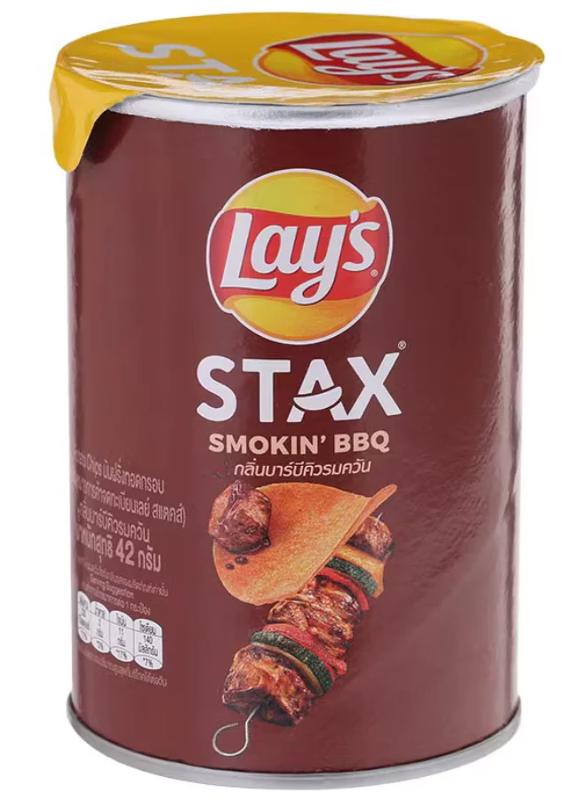 Lay's STAX - Mini Canister Spicy Smoke BBQ (24 x 42g)