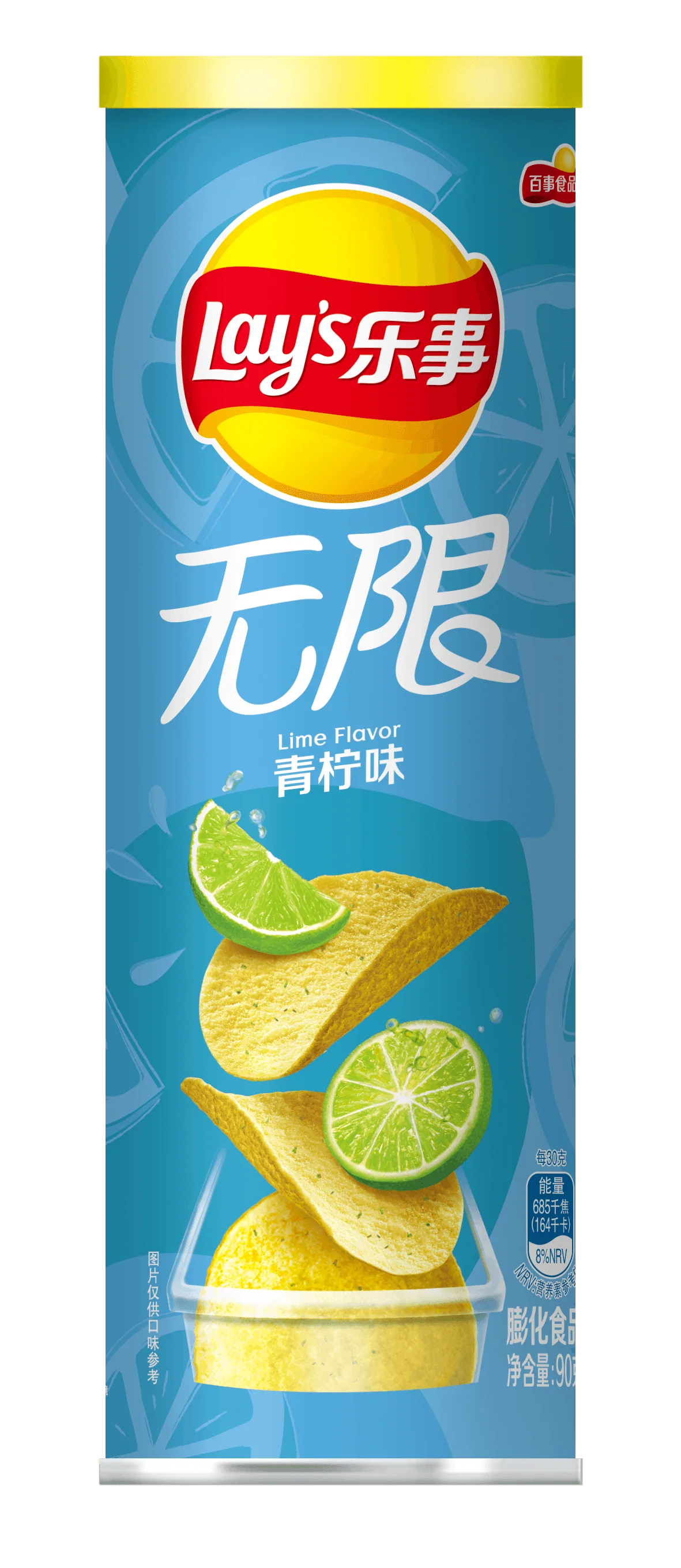 Lays Unlimited Can - Lime (24 x 90g)