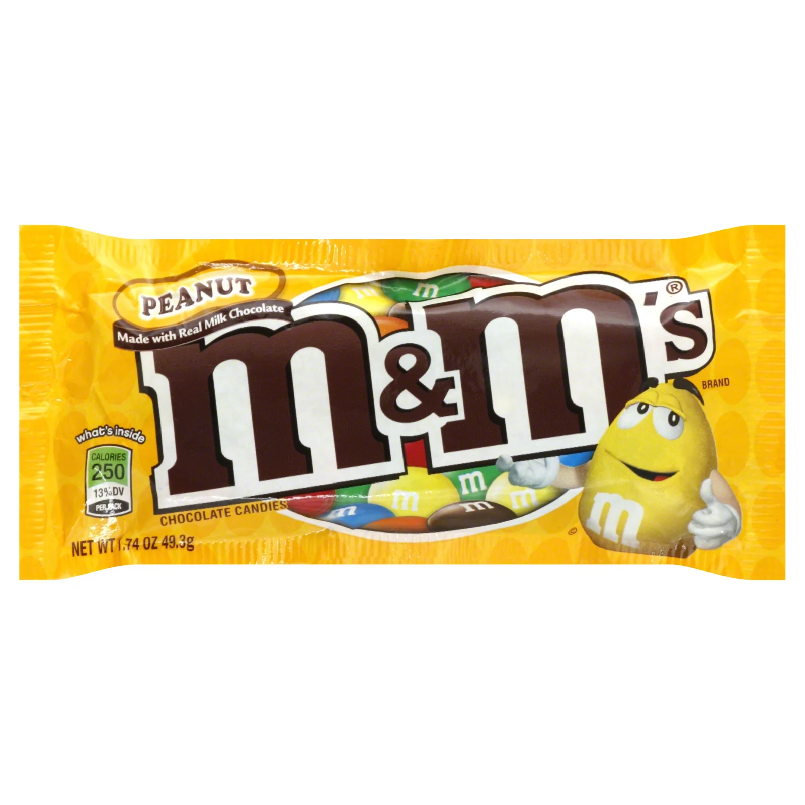 M&M Peanut Chocolate Candy Regular Size 8 x (48 x 1.74oz)