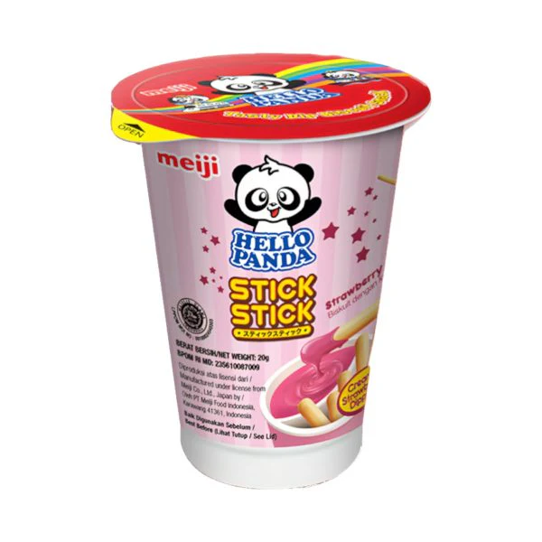 Meiji - Hello Panda Stick Strawberry (12 x 12 x 20g)