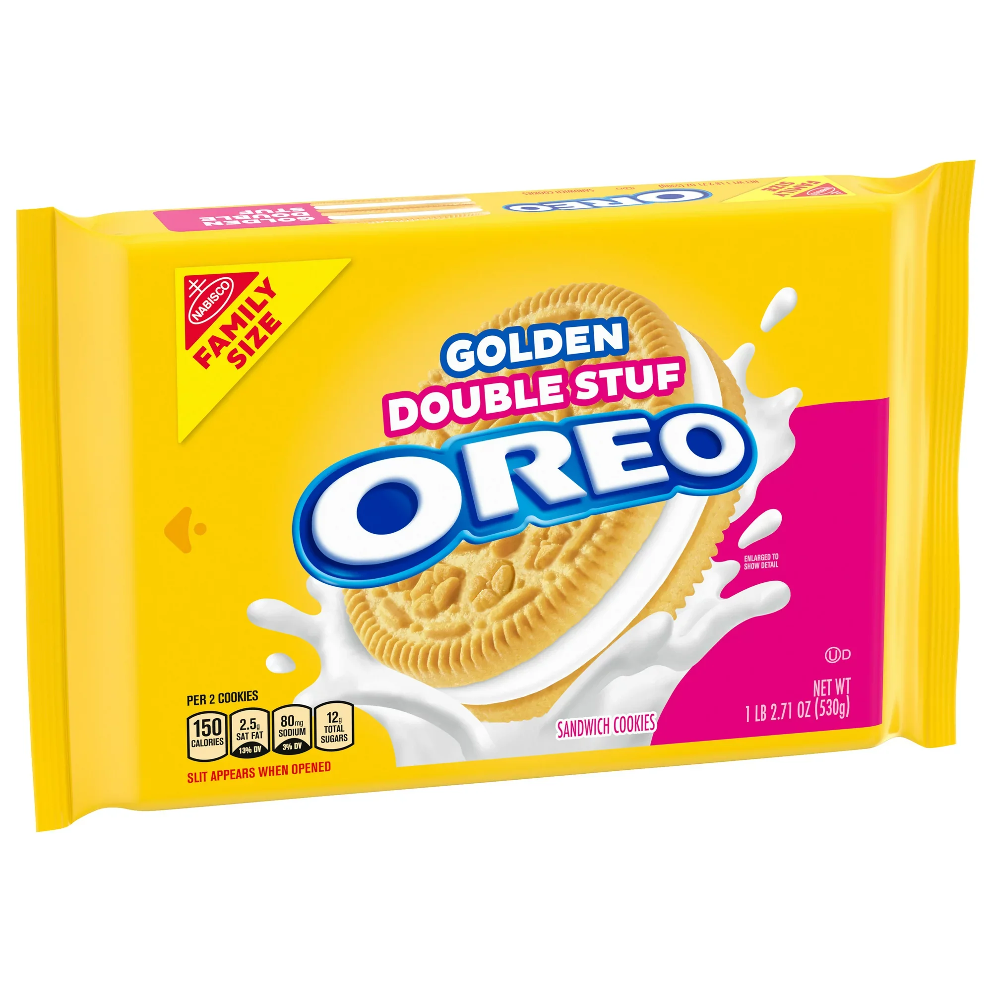 Mondelez - Oreo Golden Double Stuf Cookies Family Size (12 x 18.71oz)