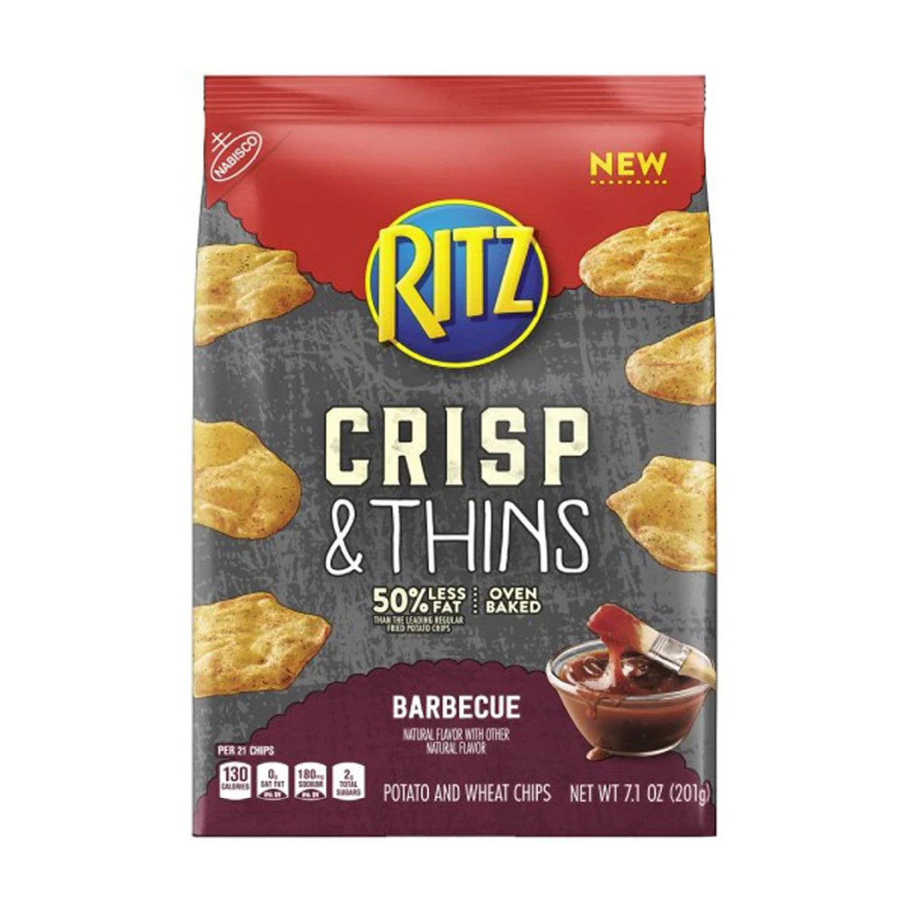 Mondelez - Ritz Crisp & Thins Chips Barbecue (6 x 7.1oz)