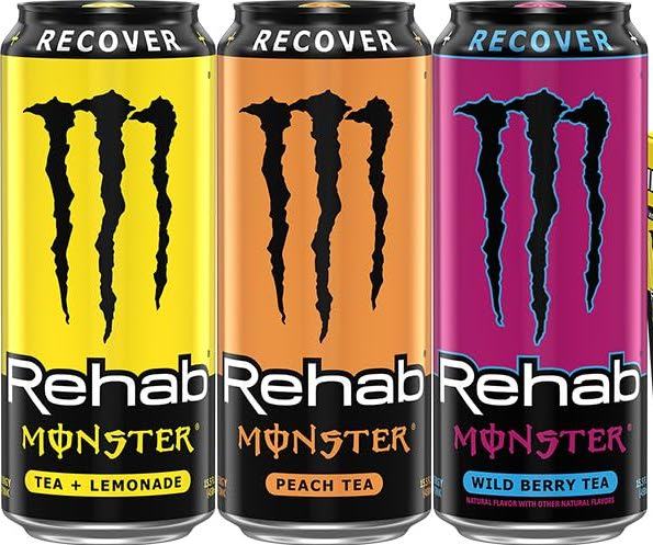 Monster Energy - Rehab Variety Pack: Tea + Lemonade / Peach / Wild Berry (24 x 15.5oz)