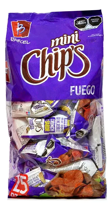 MX Barcel - Mini Chips Fuego 25 Pieces (6 x 450g)