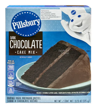 Pillsbury Cake Mix - Dark Chocolate Cake Mix (12 x 375g)