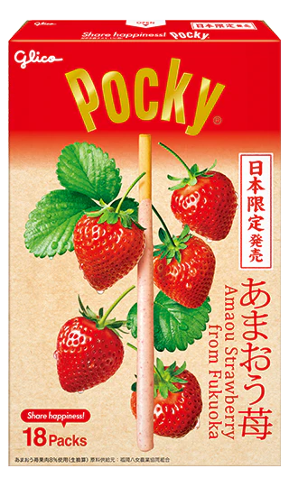 Pocky Amaou Strawberry from Fukuoka (10 x 2 x 18packs)