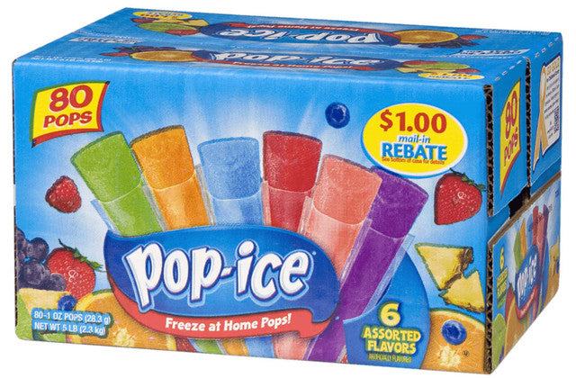Pop Ice - Freezer Pops Assorted (80 x 1oz)