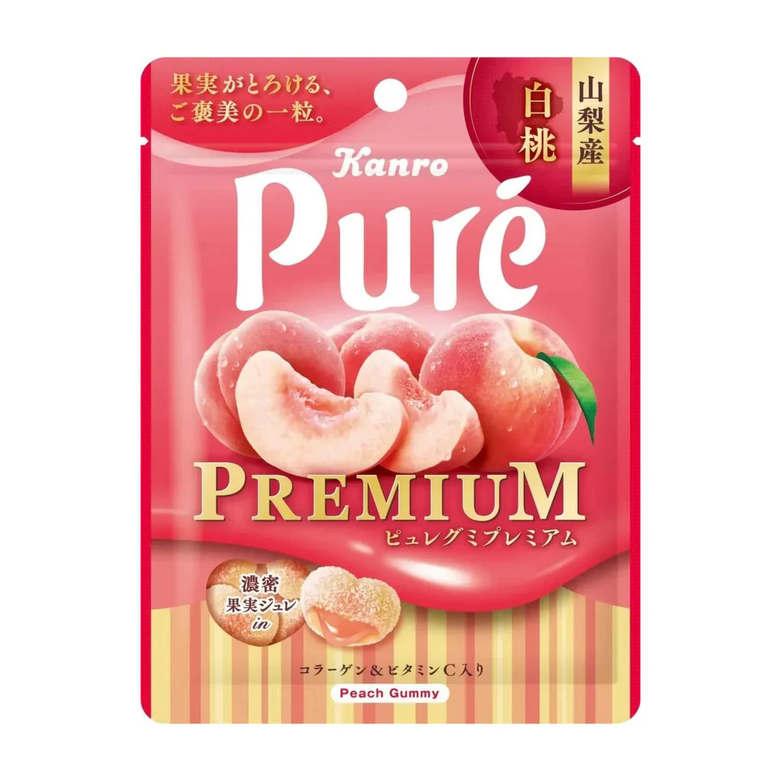 Pure Gummy Premium - Yamanashi White Peach (6 x 12 x 54g)